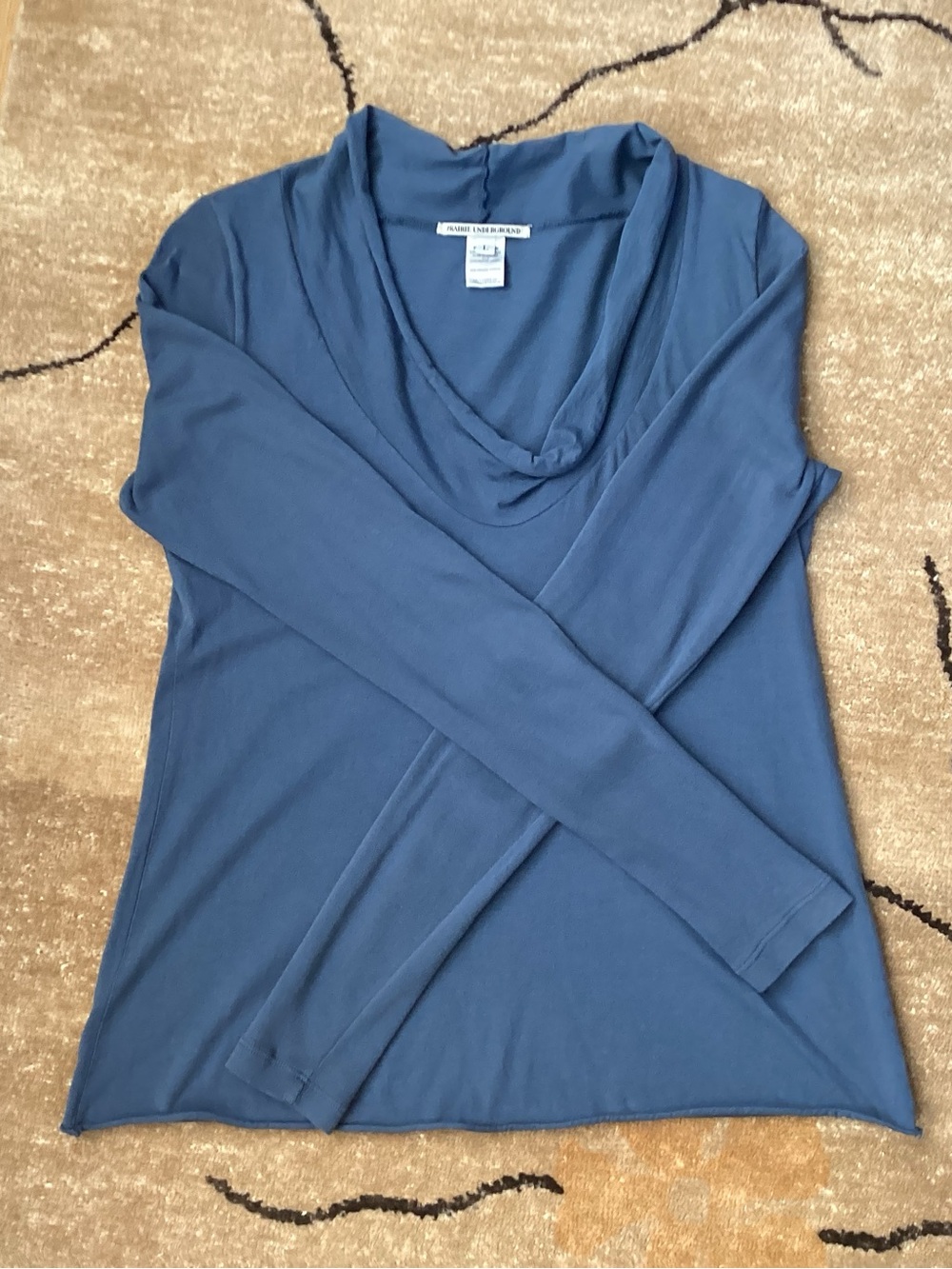 Prairie Underground blue long sleeve Falconet top, Size L